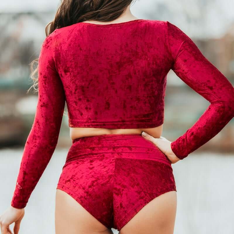 Velvet Sport Crop Top – Pavi