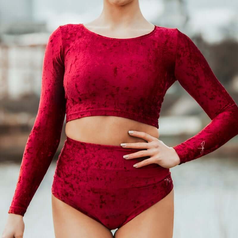 Velvet Sport Crop Top – Pavi